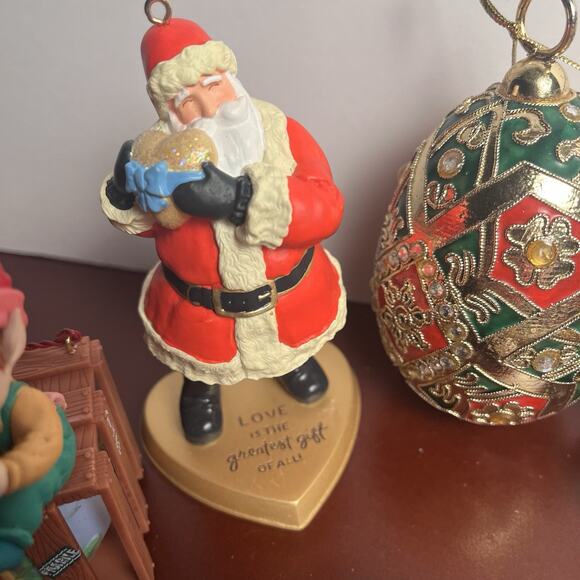 Vintage Christmas Ornaments Lot Santa Elf Candy Cane Violin 12 Days Mixed 19 Pc - Picture 9 of 11